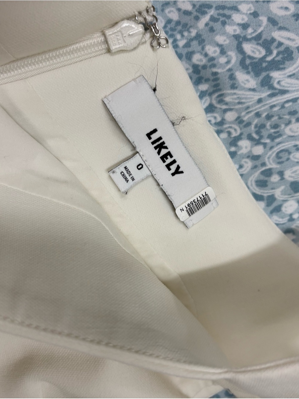 Likely One-Shoulder Cream Midi Dress with Side Slit - Picture 4 of 13